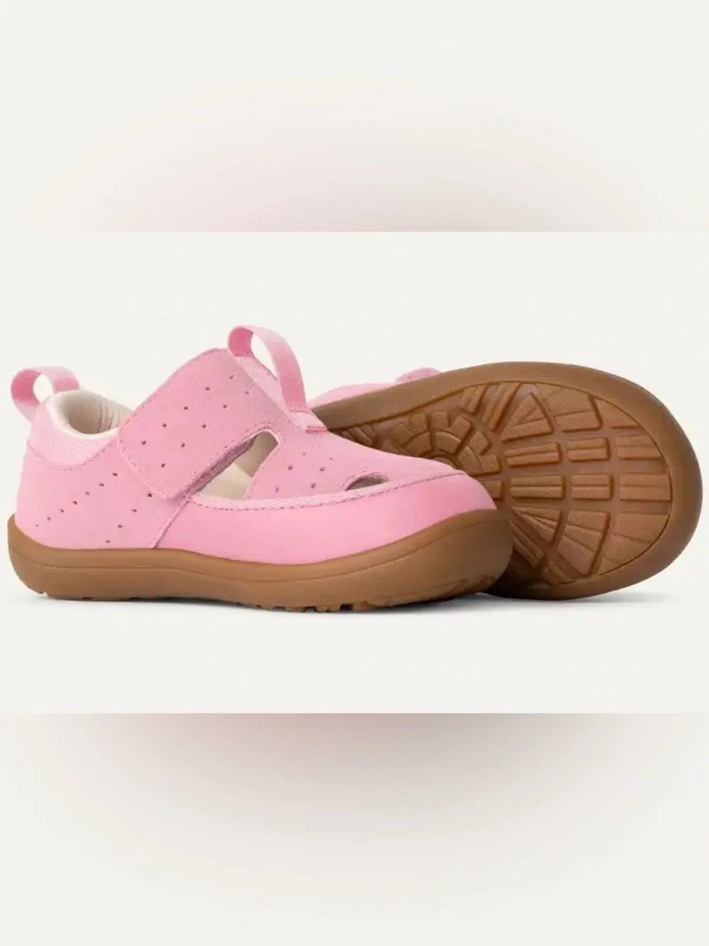 UGG Kids Pink Hook-and-Loop Closed-Toe Sandals